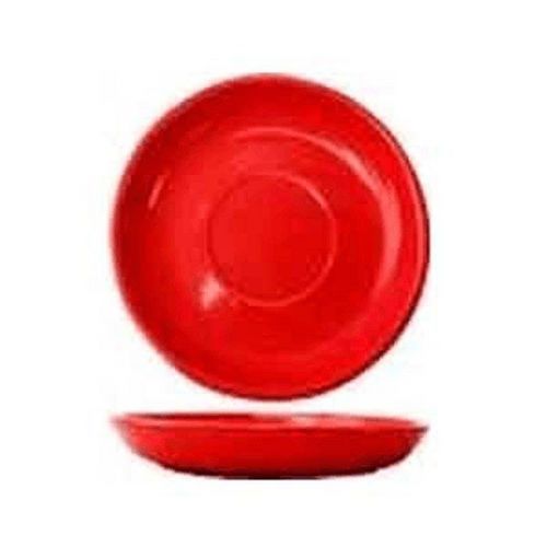 CAC China LV-2-R 6 Inch China Red Saucer - 1 Doz