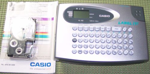 N110 Tested - Casio KL-60-L EZ Label Printer Label It Thermal Maker - 9mm