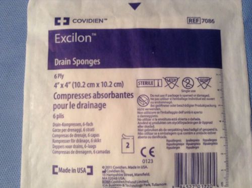 COVIDIEN  EXCELON DRAIN SPONGES 6 PLY REF 7086 QUANTITY 200