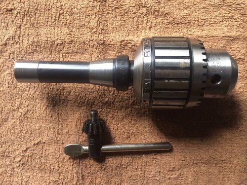 Jacobs # 18n super drill chuck w/key,1/8-3/4&#034; capacity, collis r8 shank mount for sale