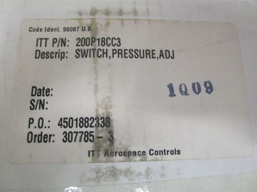 ITT 200P18CC3 PRESSURE SWITCH 1000 TO 10000PSIG *NEW IN BOX*