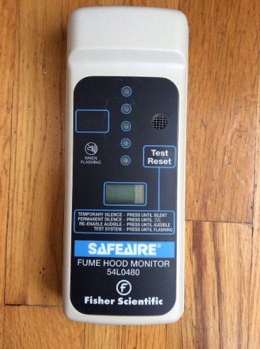 Fisher Scientific Safeaire Fume Hood Monitor 54L0408