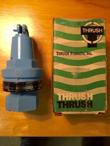Thrush Safety Relief Valve, No 81 3/4&#034;, HVAC, Boiler 125 Psi