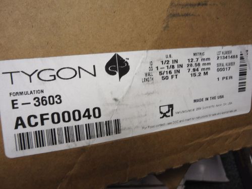 Tygon E-3603 ACF00040 Tubing 1/2&#034; / 50 Feet