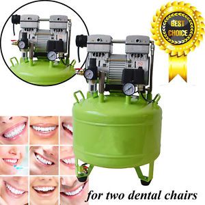 800w dental noiseless oil free oilless air compressor motors tank for 2 chair ce for sale