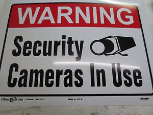 The Hillman Group Hillman 843296 Security Cameras in Use Sign, 10 in. x 14 in.