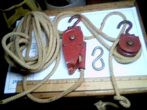 Durbin durco block tackle st. louis mo vintage old fall hoist rigging pulley for sale