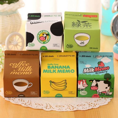 Milk Box Small Memo Pad Paper Sticky Note Office Supplies cc