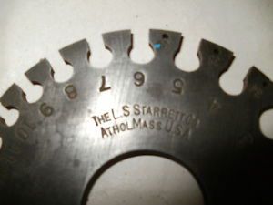 STARRETT STANDARD WIRE GAGE #281