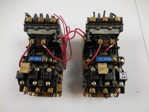 Lot of 2 allen-bradley 509-aod full voltage non-reversing starter overload relay for sale