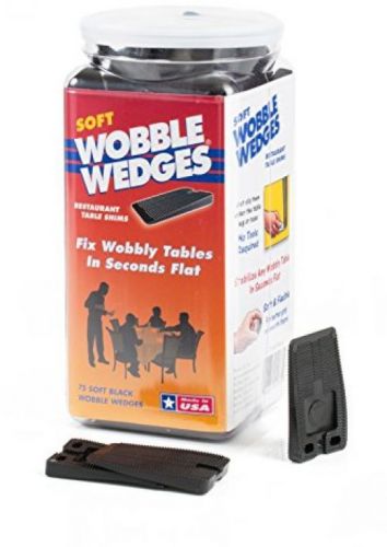 Wobble Wedge - Soft Black - Table Shims - 75 Pc