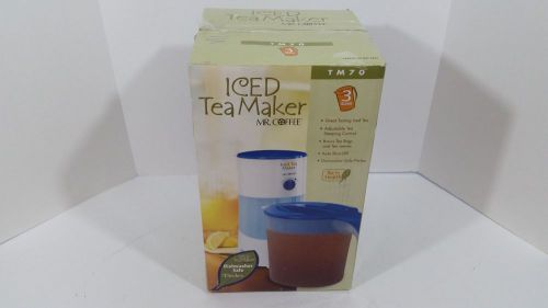 Brand New Mr. Coffee TM70 3-Quart Iced Tea Maker Blue Factory Sealed