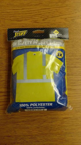 100% Polyester Mesh Safety Yellow Reflective T-Shirt 3X