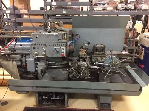 Warner &amp; swasey #3 universal ram type turret lathe model m-2200 with bar feed for sale