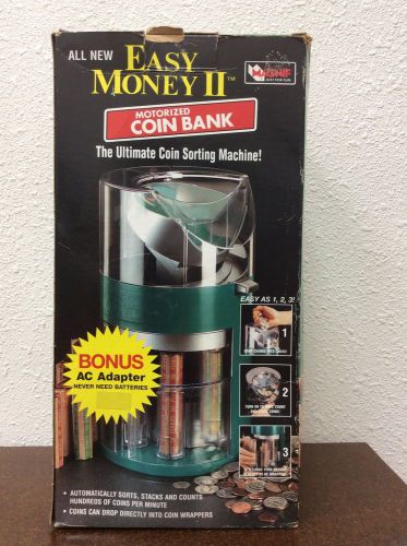 Magnif Easy Money 2 Motorized Coin Bank W/ Box Works Ac Adapter