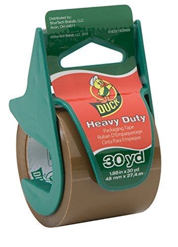 Duck Brand HD High Performance Packaging Tape, 1.88-Inch x 30-Yard, Tan, Single