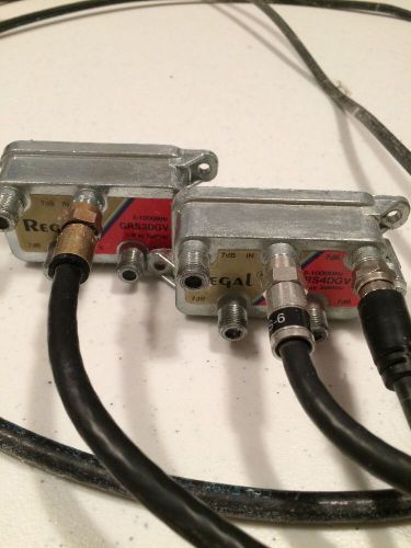 2 Regal  GRS4DGV 4 way splitter Genesis 2way Splitter And Some Coax Cable.