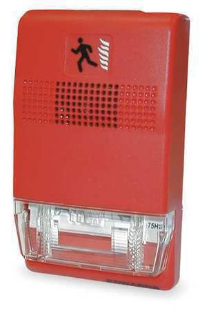 Edwards signaling eg1r-vm strobe wall mount, red, l 4 1/2 in for sale