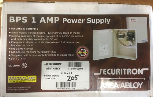 Securitron ASSA Abloy BPS-24-1 Security System Power Supply 24vdc 1 Amp