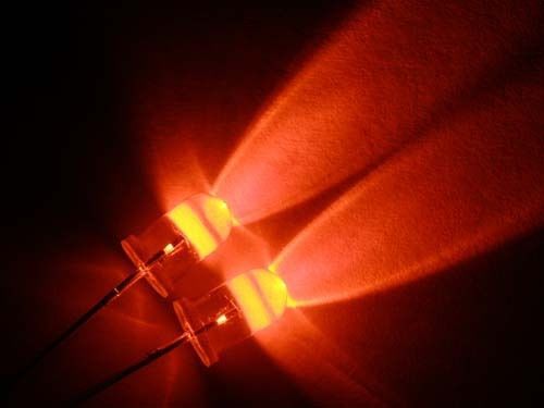 100pcs 5mm orange LED 600nm-605nm leds lamp light emitting diode