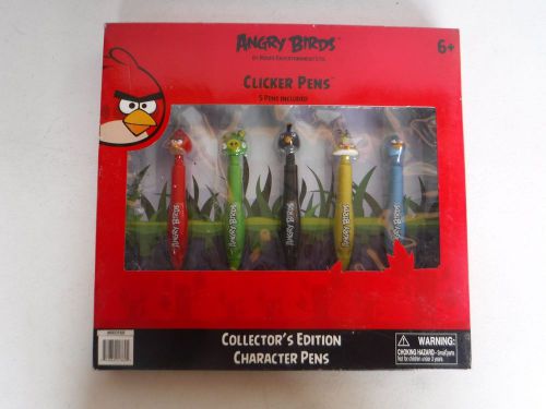 Angry Birds Clicker Pens Set of 5 Collector Edition Character Pens  &lt;&gt;