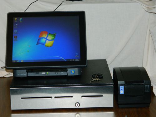 Utc retail 3170 pos system setup with 15&#034; touchscreen, cash drawer and printer for sale