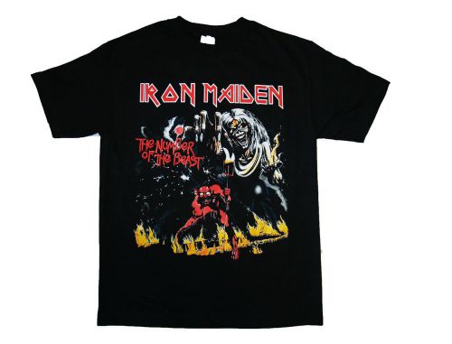 Iron maiden - number of the beast - men&#039;s black t-shirt size s m l xl 2xl for sale