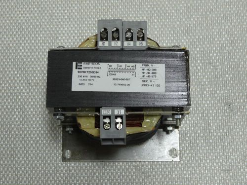 Emerson / square d 9070kt250d34 electric control transformer 250kva 50/60hz for sale