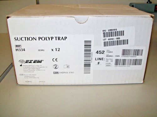 E-Z-EM / Olympus H334 Suction Polyp Trap BOX OF 12, NEW!!!