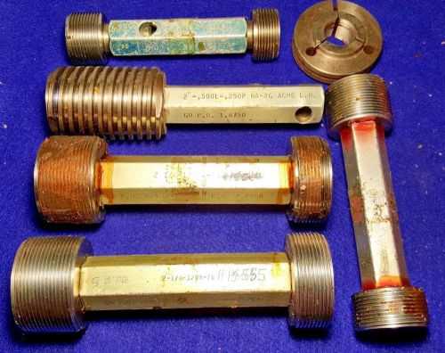 LOT OF OLD THREAD PLUG GAGES TOOLING MACHINIST TOOLS