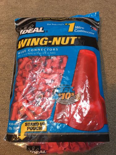 Ideal 30-652 wing nut 452, red, bag of 500 for sale