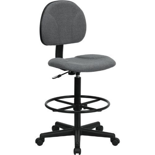 Gray Fabric Ergonomic Drafting Chair (Adjustable Range 22.5&#039;&#039;-27&#039;&#039;H or 26&#039;&#039;-30.5