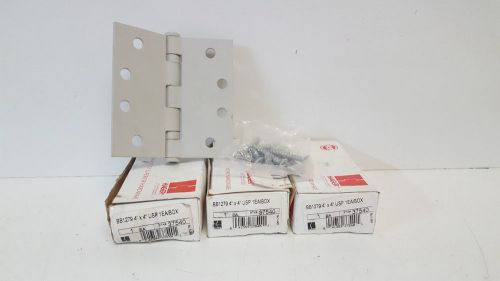 Lot of (3) new old stock! hager 4&#034; x 4&#034; hinges bb1279 for sale