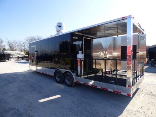 Concession Trailer 8.5&#039; x 28&#039; Black Catering Event Trailer