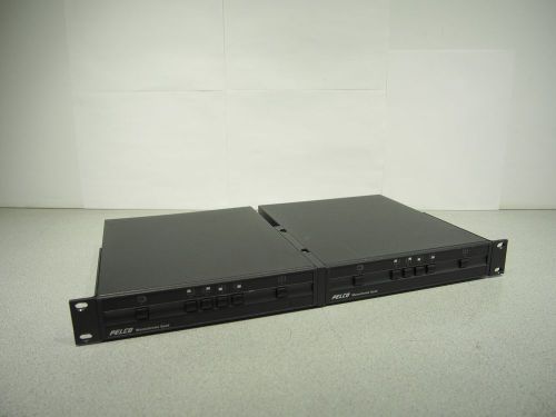 Lot of 2 pelco color quad video processor qd104m w/ rack fully tested working for sale