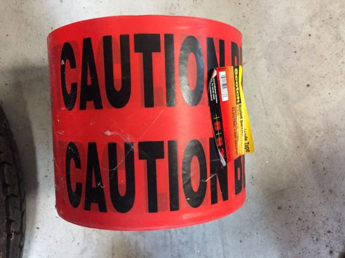 CAUTION BURIED ELECTRIC LINE BELOW 6&#034; x 1000&#039; Roll Red / Black 3M Barricade Tape