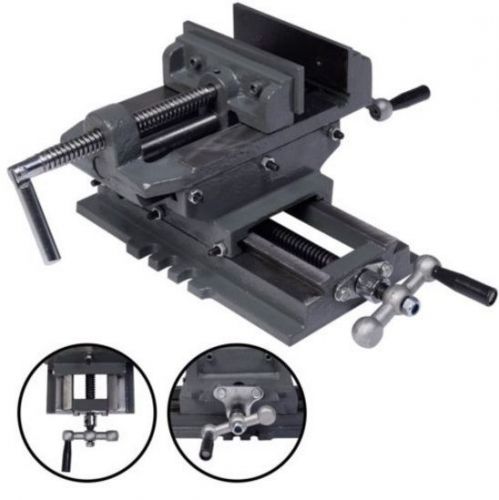New 5&#034; Cross Drill Press Vise X-Y Clamp Machine Slide Metal Milling 2 Way HD +