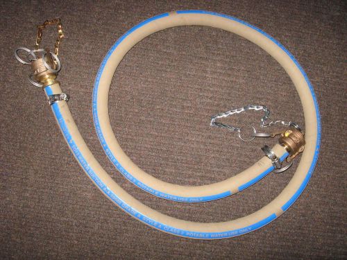3/4&#034; brass cam lock hose fittings and hose, 78&#034; for sale