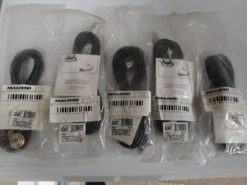 5 NEW NOS Maxrad NMO w/ 17&#039; Cable &amp; PL-259 for VHF radios &amp; CB Motorola GE