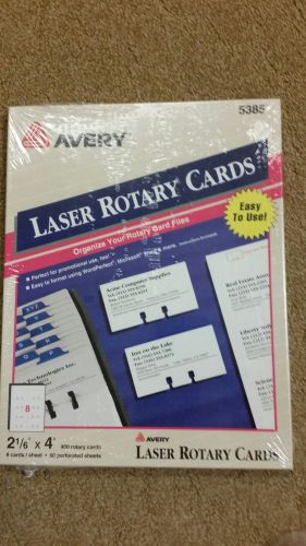 Avery Laser Rotary Cards 2 1/6&#034; x 4&#034; - 8 Cards/Sheet 400 Rotary Cards 5385 NEW