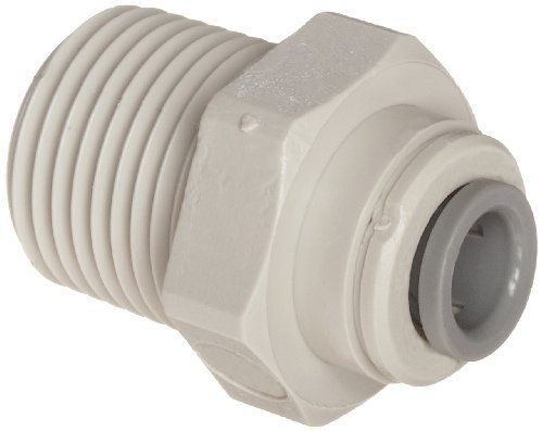 John guest acetal copolymer tube fitting, straight adaptor, 1/4&#034; tube od x 3/8&#034; for sale