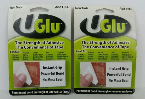 UGLU MTR 100, 8pc Adhesive Strips 2 Packs 16 Total Instant Grip Multi Purpose