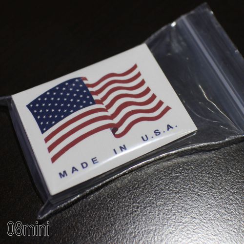 50 pcs 2&#034; X 1.5&#034; MADE IN USA AMERICA US FLAG SHIPPING PACKING STICKER LABEL