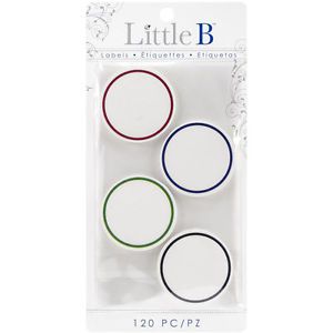 LITTLE B Colorful Circles Labels - 4 Notepads / 120 pcs