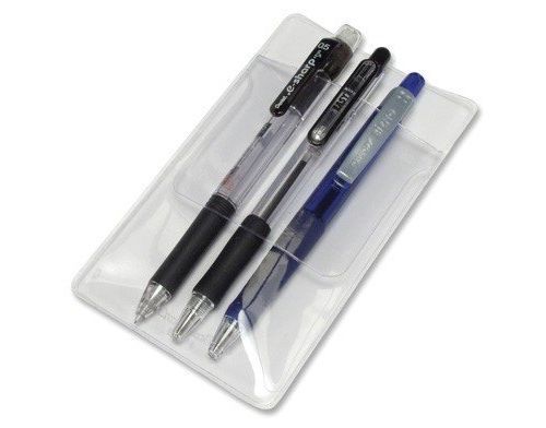 12 Pack Shirt Pocket Protectors. Transparent Clear Count Pen Pencil Prevent Leak