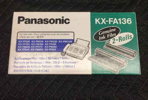 Panasonic KX-FA136A Genuine Ink Film 2-Rolls BRAND NEW SEALED