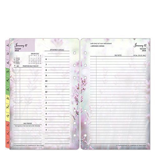 Franklin Covey Blooms Compact Ring Bound Daily Refills (Fdp3 New