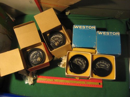 Vintage Lot of 4 Panel Meters 2 Weston 2 Simpson all Seconds