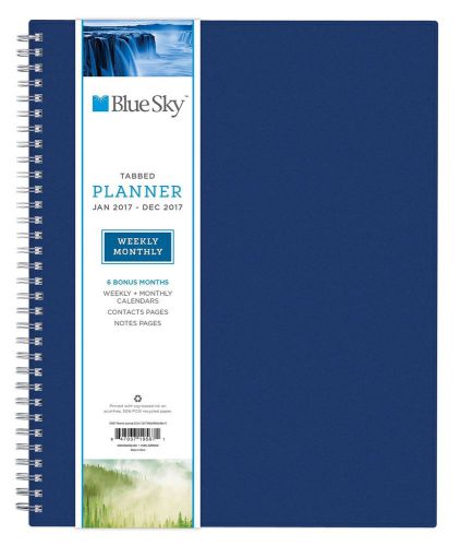 Blue Sky 2017 Weekly &amp; Monthly Planner Wire-O Binding 8.5&#034; x 11&#034; Journey (195...