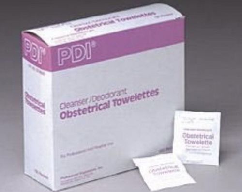 New PDI # D74800 Hygea BZK Obstetrical Wipe 5x7.5&#034; Indiv. Wrapped, Case Of 1,000